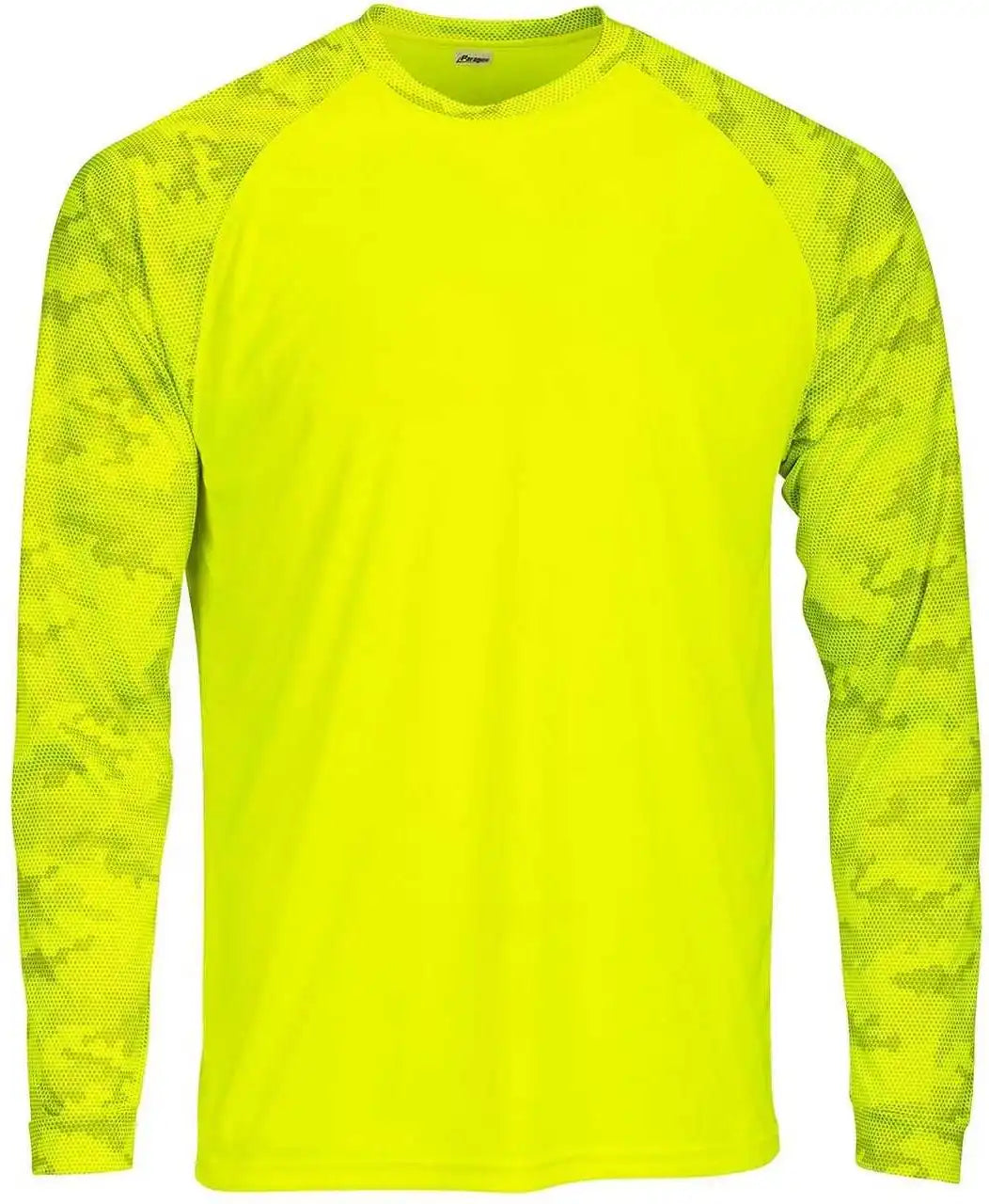 Paragon 216 Adult Cayman Long Sleeve Raglan Tee Safety Green