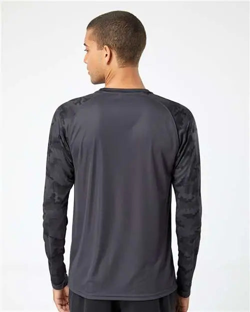 Paragon 216 Cayman Performance Camo Colorblocked Long Sleeve T-shirt - Graphite