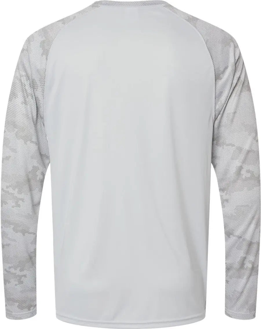 Paragon 216 Cayman Performance Camo Colorblocked Long Sleeve T-shirt - Aluminum