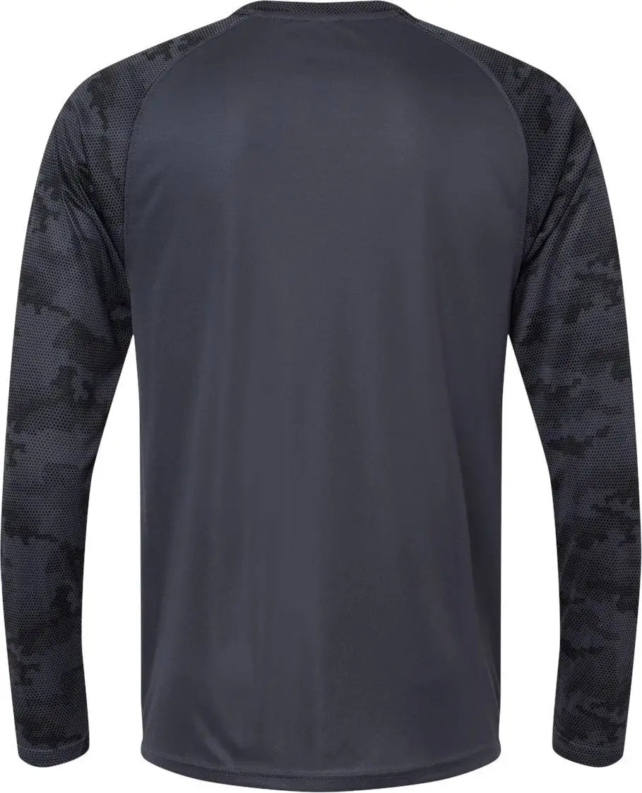 Paragon 216 Cayman Performance Camo Colorblocked Long Sleeve T-shirt - Graphite