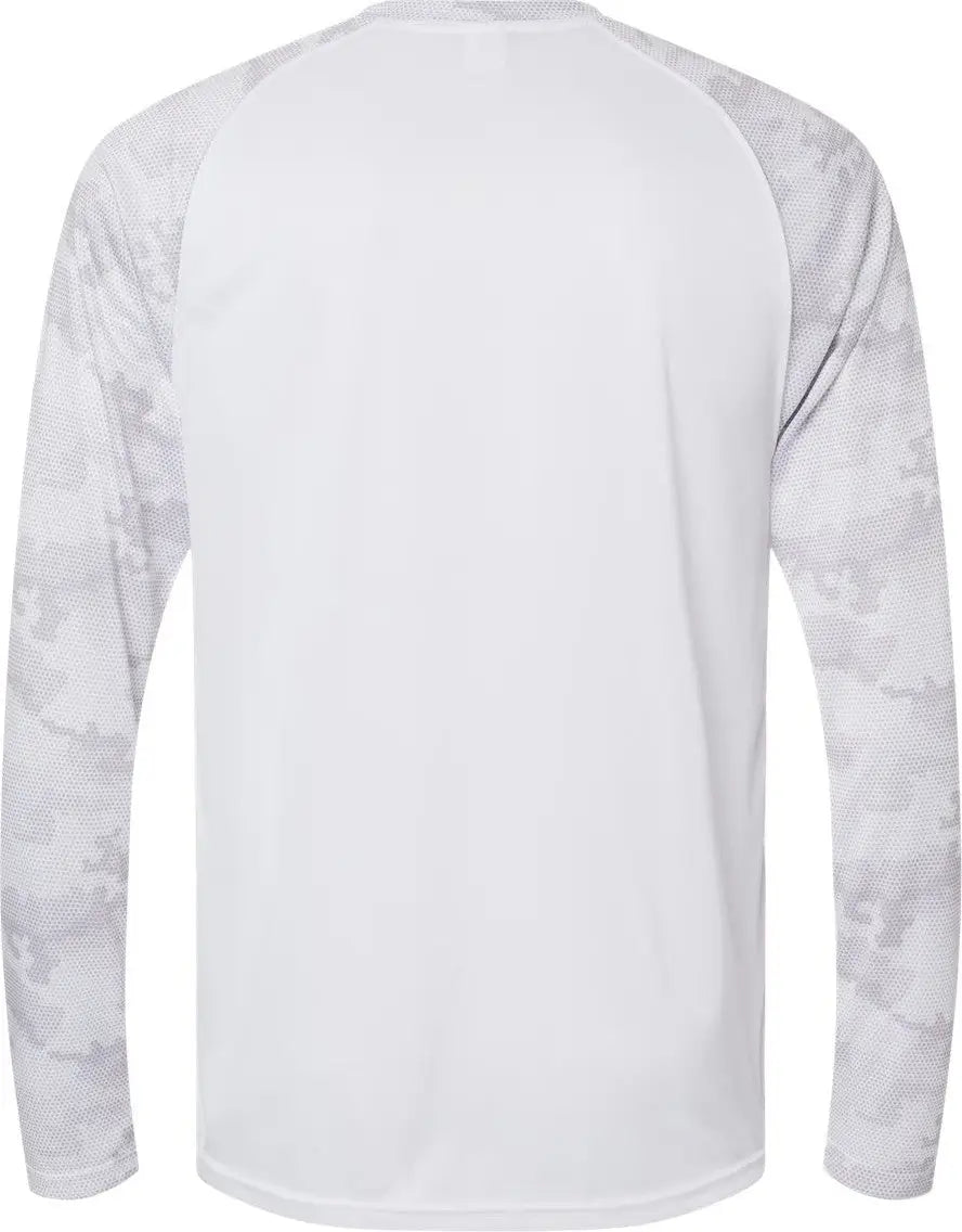 Paragon 216 Cayman Performance Camo Colorblocked Long Sleeve T-shirt - White