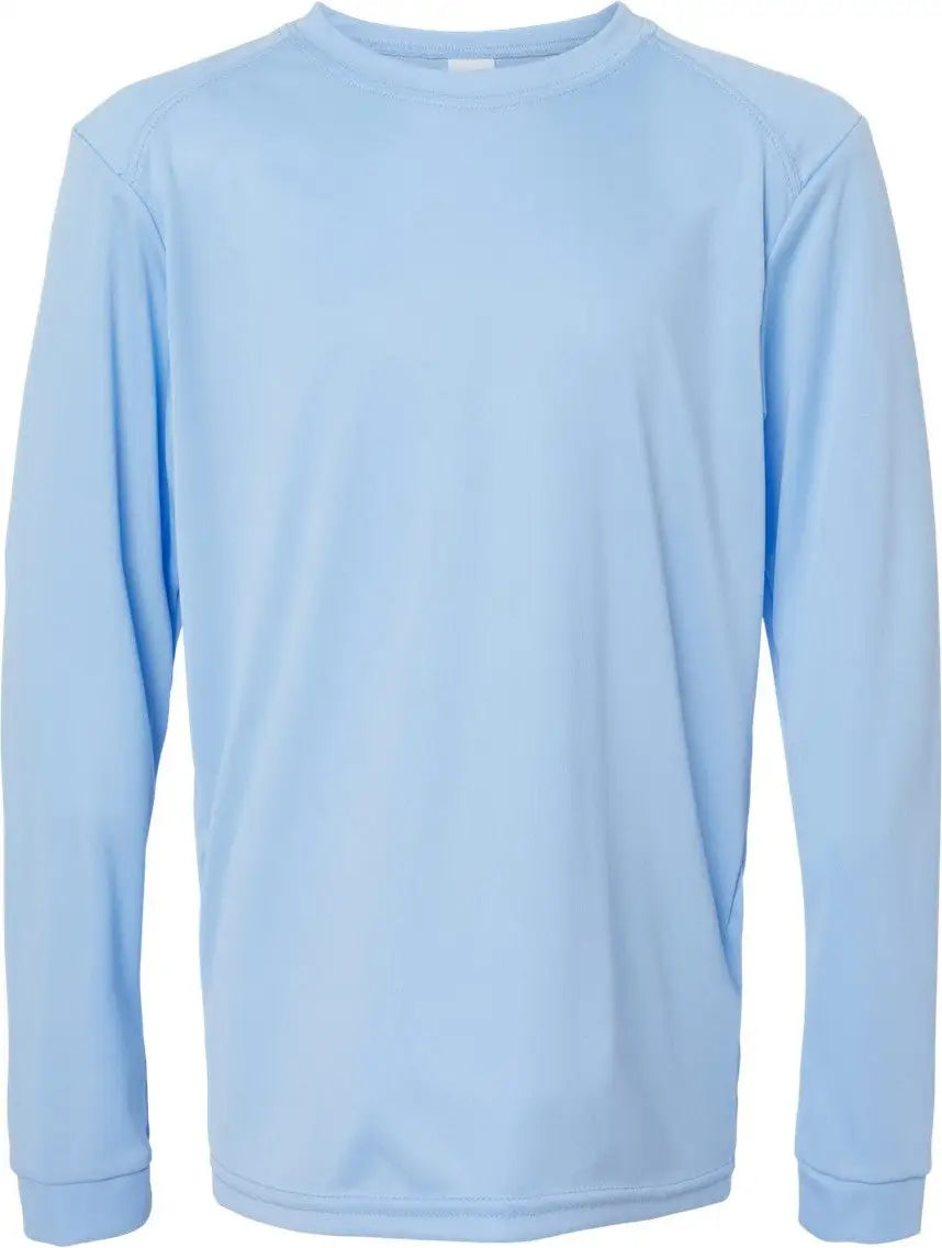 Paragon 218y Youth Long Islander Performance Sleeve T-shirt - Blue Mist - s