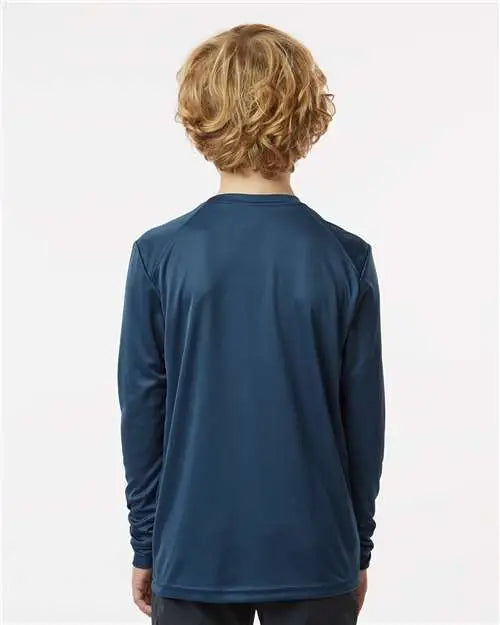 Paragon 218y Youth Long Islander Performance Sleeve T-shirt - Navy