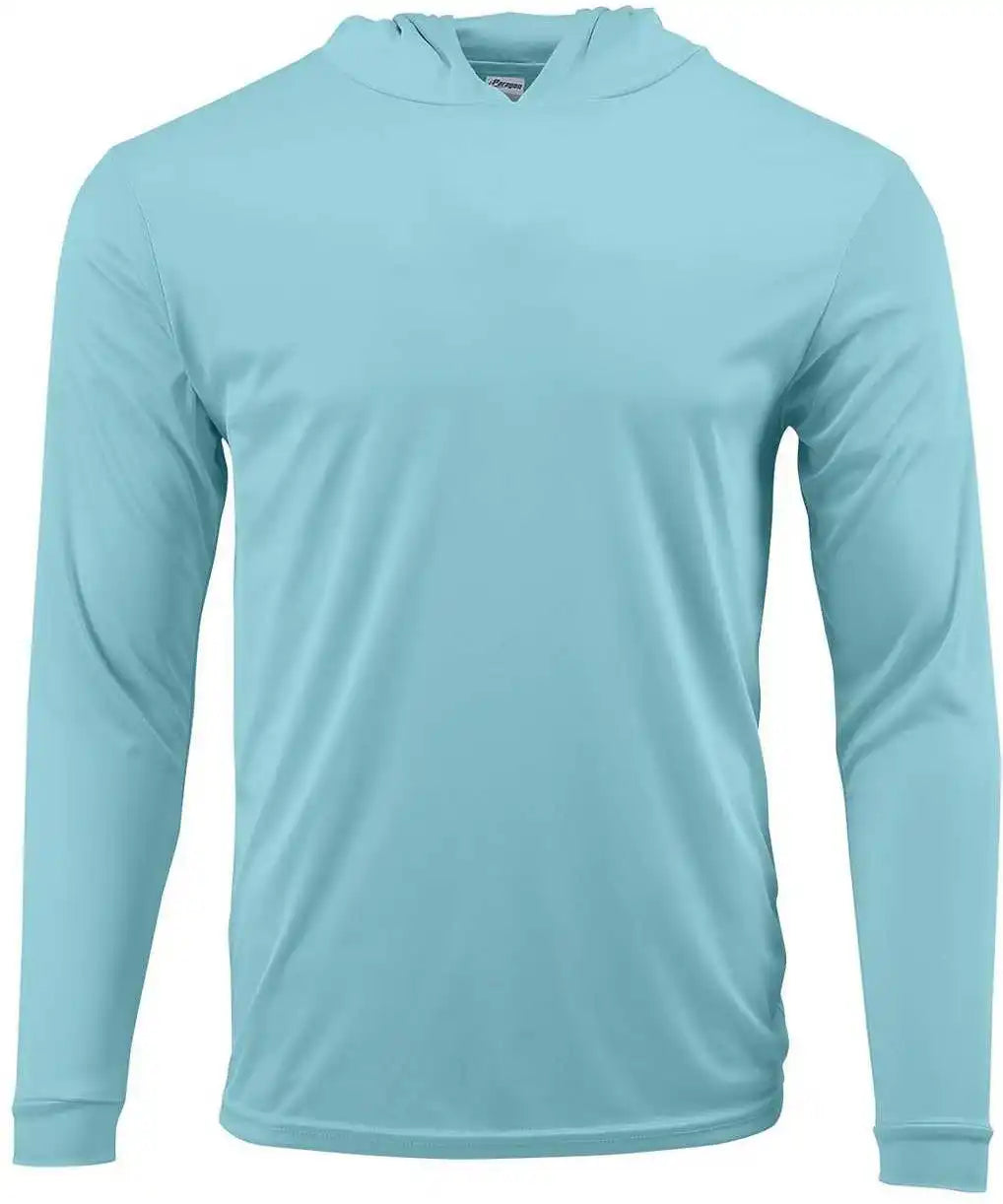 Paragon 220 Adult Long Sleeve Performance Hood Aqua Blue