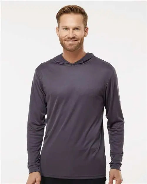 Paragon 220 Bahama Performance Hooded Long Sleeve T-shirt - Graphite