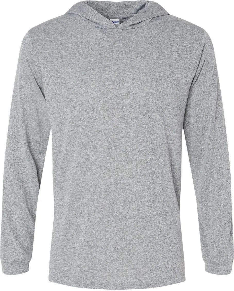 Paragon 220 Bahama Performance Hooded Long Sleeve T-shirt - Heather Grey - Adult Xs