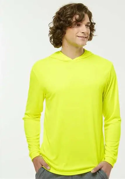 Paragon 220 Bahama Performance Hooded Long Sleeve T-shirt - Safety Green