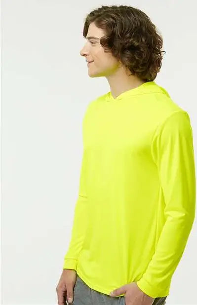 Paragon 220 Bahama Performance Hooded Long Sleeve T-shirt - Safety Green