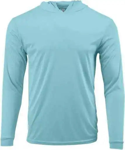 Paragon 221y Youth Bahama Performance Hooded Long Sleeve t Shirt Aqua Blue