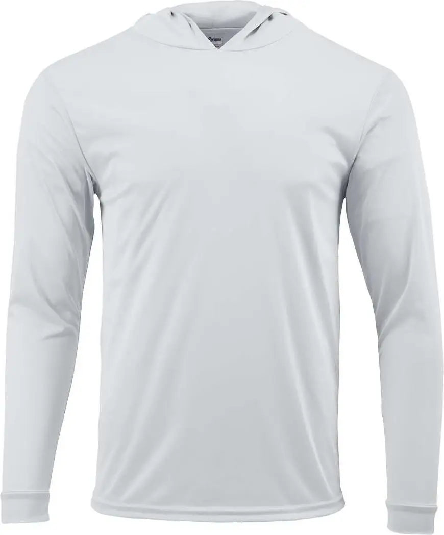 Paragon 221y Youth Bahama Performance Hooded Long Sleeve T-shirt - White