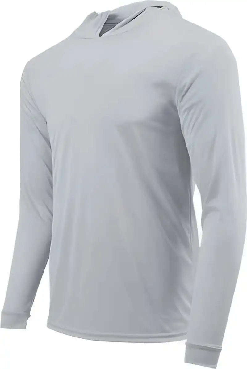 Paragon 221y Youth Bahama Performance Hooded Long Sleeve T-shirt - Aluminum