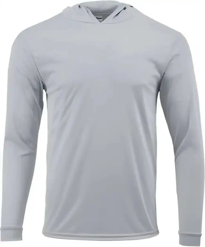Paragon 221y Youth Bahama Performance Hooded Long Sleeve T-shirt - Aluminum