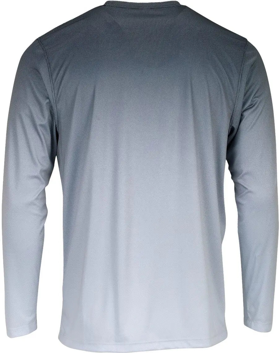 Paragon 225 Barbados Performance Pin Dot Long Sleeve T-shirt - Black Light Charcoal - Black/ / Adult Xs
