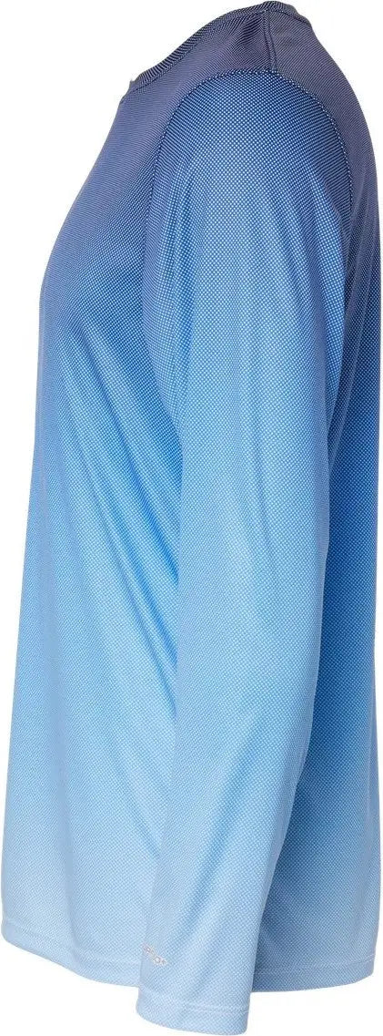 Paragon 225 Barbados Performance Pin Dot Long Sleeve T-shirt - Navy Blue Mist