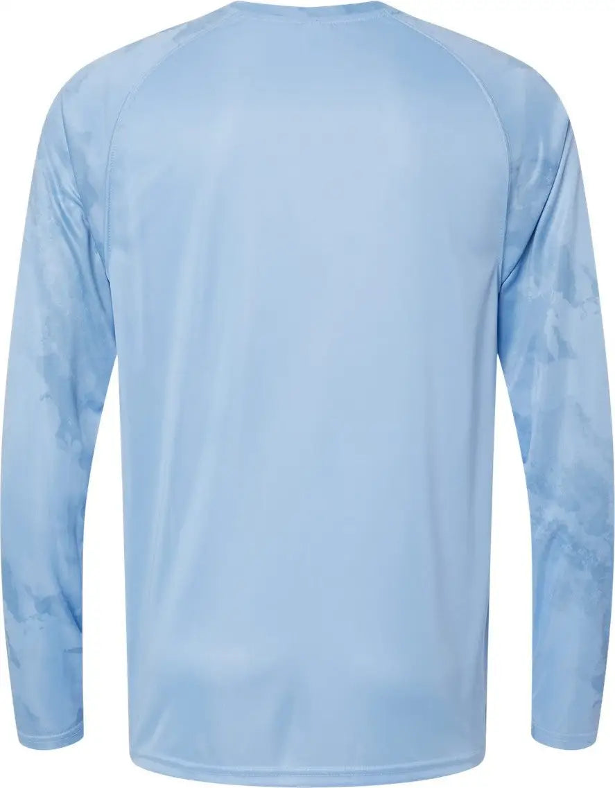 Paragon 228 Cabo Camo Performance Long Sleeve T-shirt - Blue Mist - Adult Xs