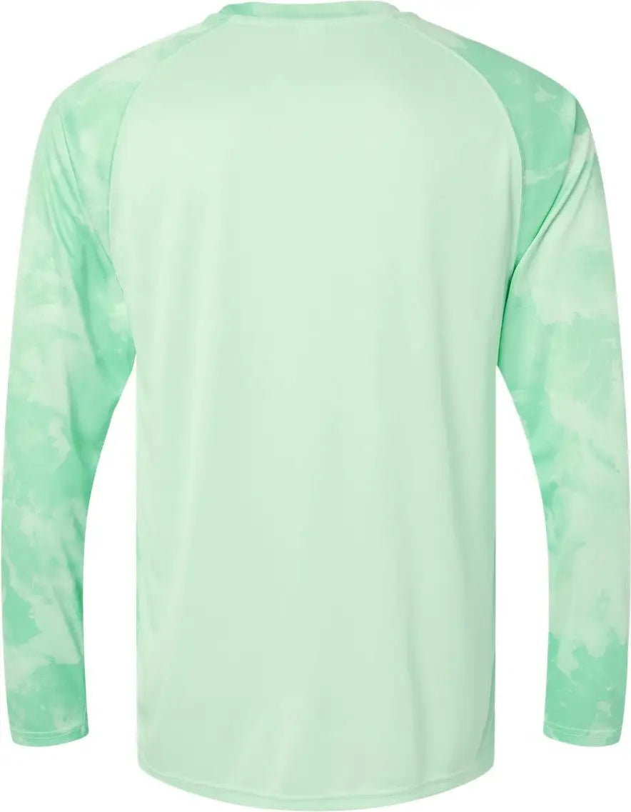 Paragon 228 Cabo Camo Performance Long Sleeve T-shirt - Mint Green
