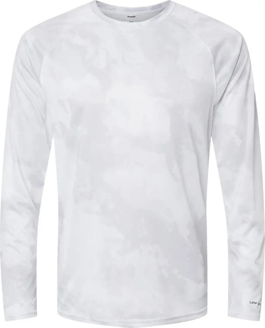 Paragon 228 Cabo Camo Performance Long Sleeve T-shirt - White - Adult Xs