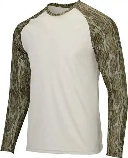 Paragon 236 Jackson Mossy Oak Colorblocked Long Sleeve T-shirt - Bottomland