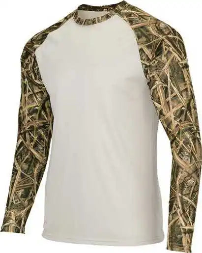 Paragon 236 Jackson Mossy Oak Colorblocked Long Sleeve T-shirt - Shadow Grass