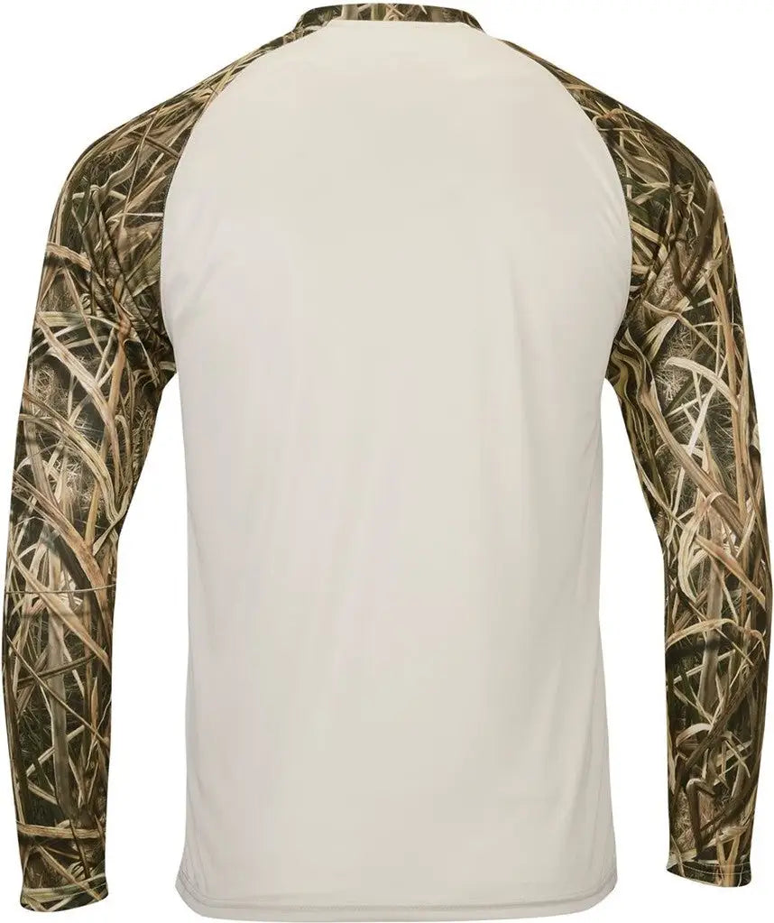 Paragon 236 Jackson Mossy Oak Colorblocked Long Sleeve T-shirt - Shadow Grass