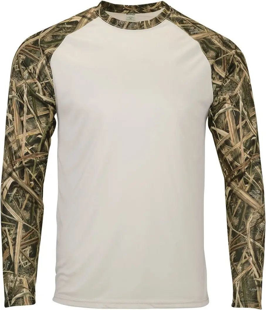 Paragon 236 Jackson Mossy Oak Colorblocked Long Sleeve T-shirt - Shadow Grass