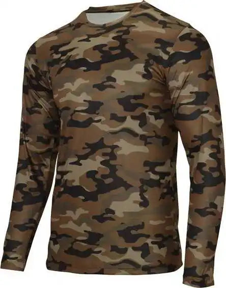 Paragon 238 Woodland Performance Long Sleeve T-shirt - Coyote Camo