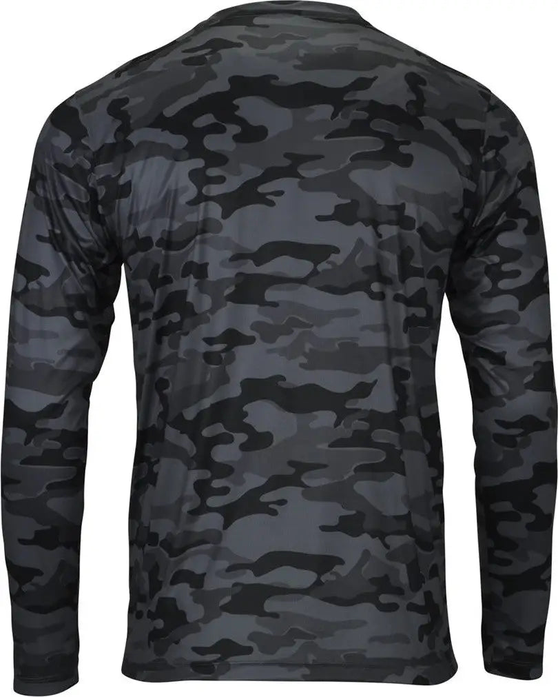 Paragon 238 Woodland Performance Long Sleeve T-shirt - Smoke Camo
