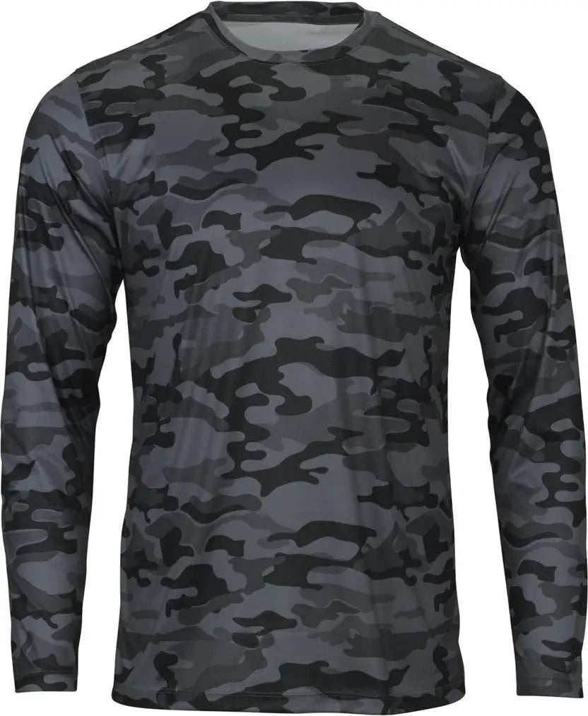 Paragon 238 Woodland Performance Long Sleeve T-shirt - Smoke Camo