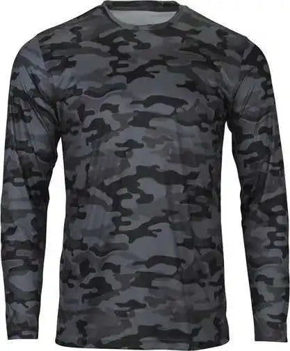 Paragon 238 Woodland Performance Long Sleeve T-shirt - Smoke Camo
