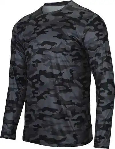 Paragon 238 Woodland Performance Long Sleeve T-shirt - Smoke Camo