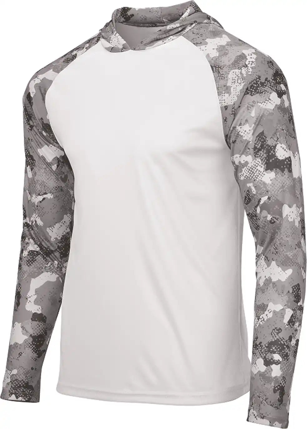 Paragon 240 Tortuga Extreme Performance Hooded t Shirt White Aluminum Camo