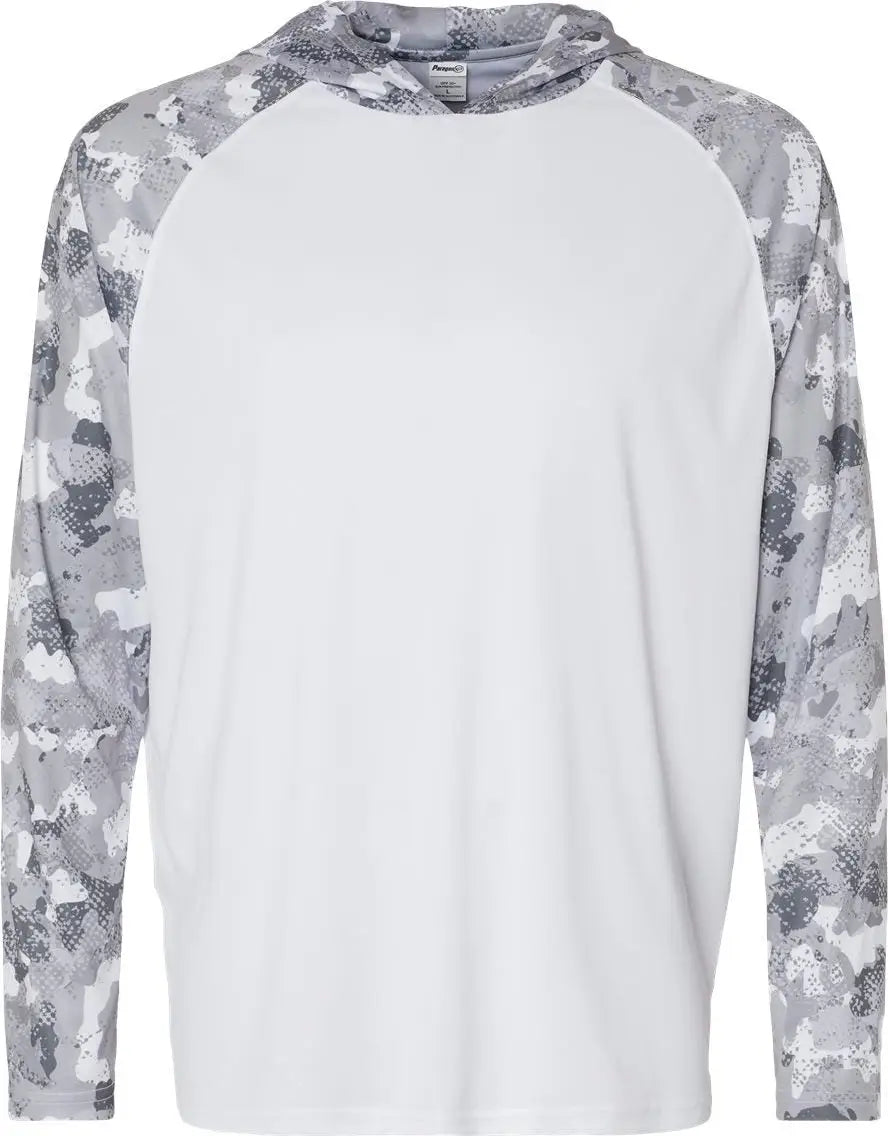 Paragon 240 Tortuga Extreme Performance Hooded T-shirt - White Aluminum Camo - White/ / Adult Xs