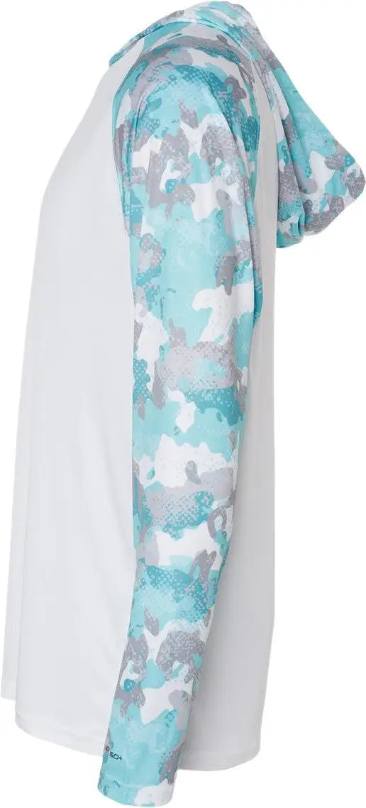 Paragon 240 Tortuga Extreme Performance Hooded T-shirt - White Aqua Camo