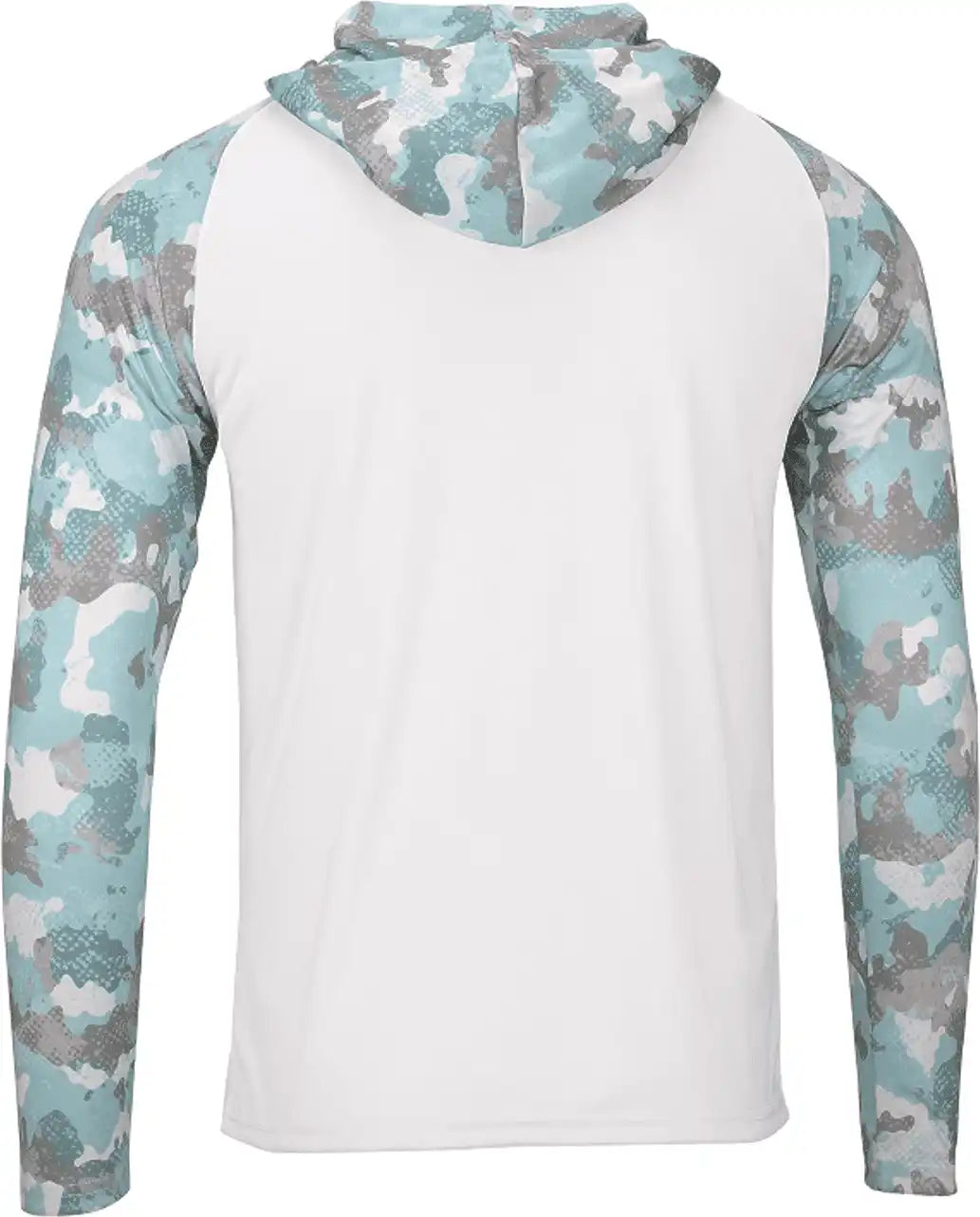 Paragon 240 Tortuga Extreme Performance Hooded T-shirt - White Aqua Camo