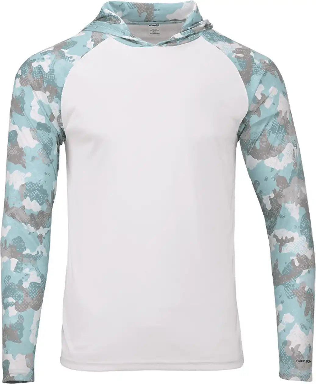 Paragon 240 Tortuga Extreme Performance Hooded T-shirt - White Aqua Camo
