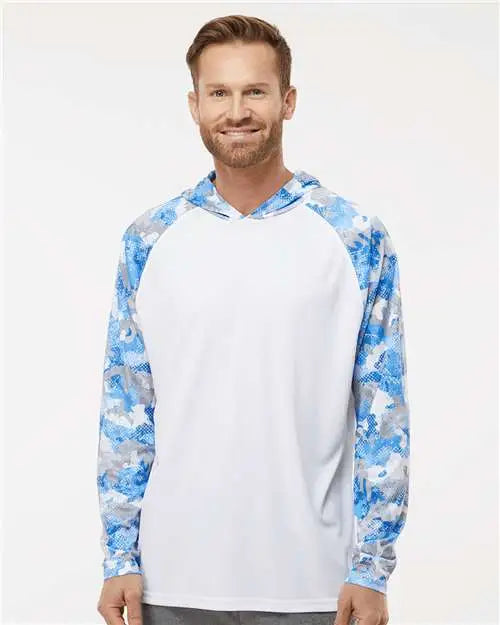 Paragon 240 Tortuga Extreme Performance Hooded T-shirt - White Blue Mist Camo