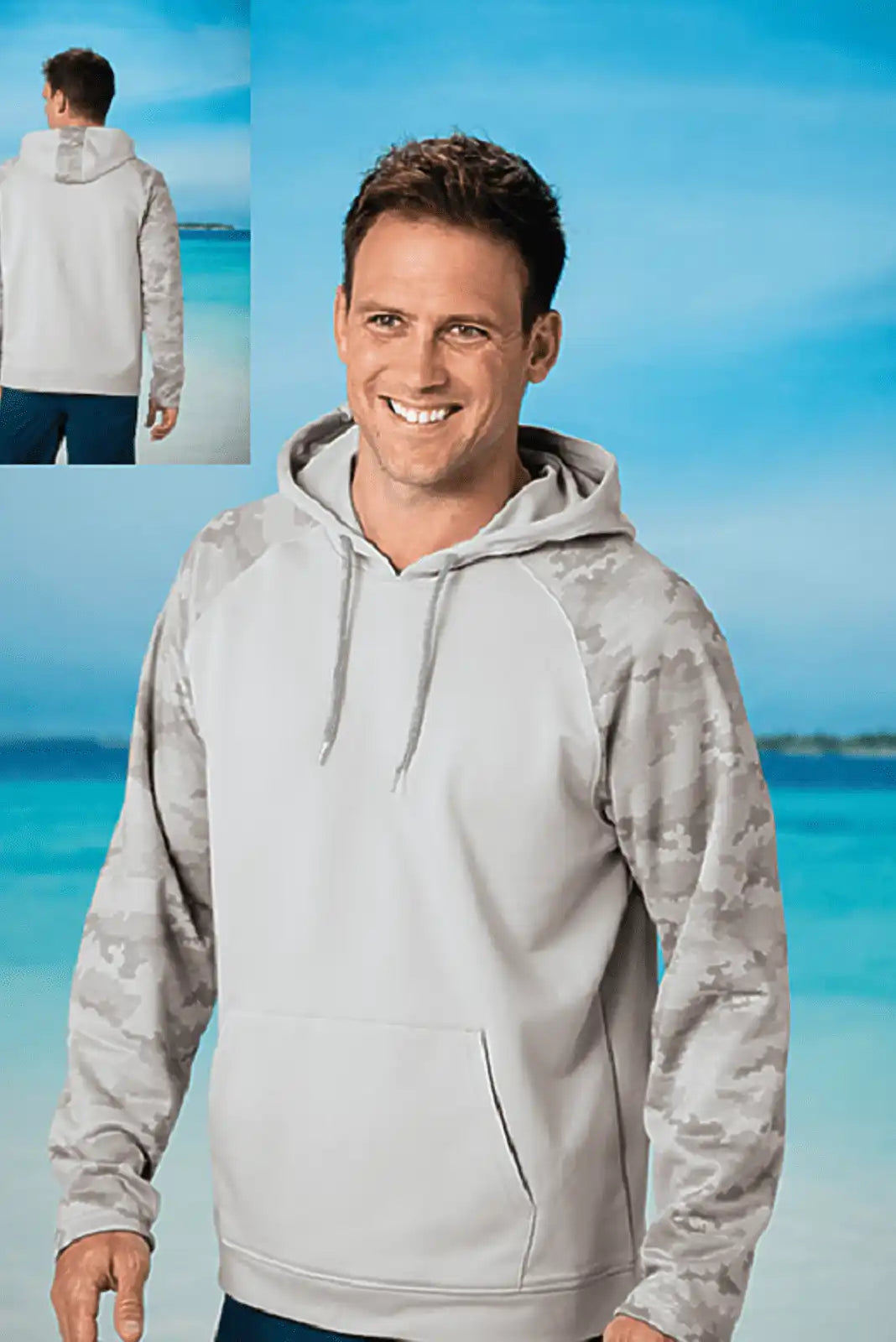 Paragon 306 Tahoe Camo Fleece Hoodie - Blue Mist
