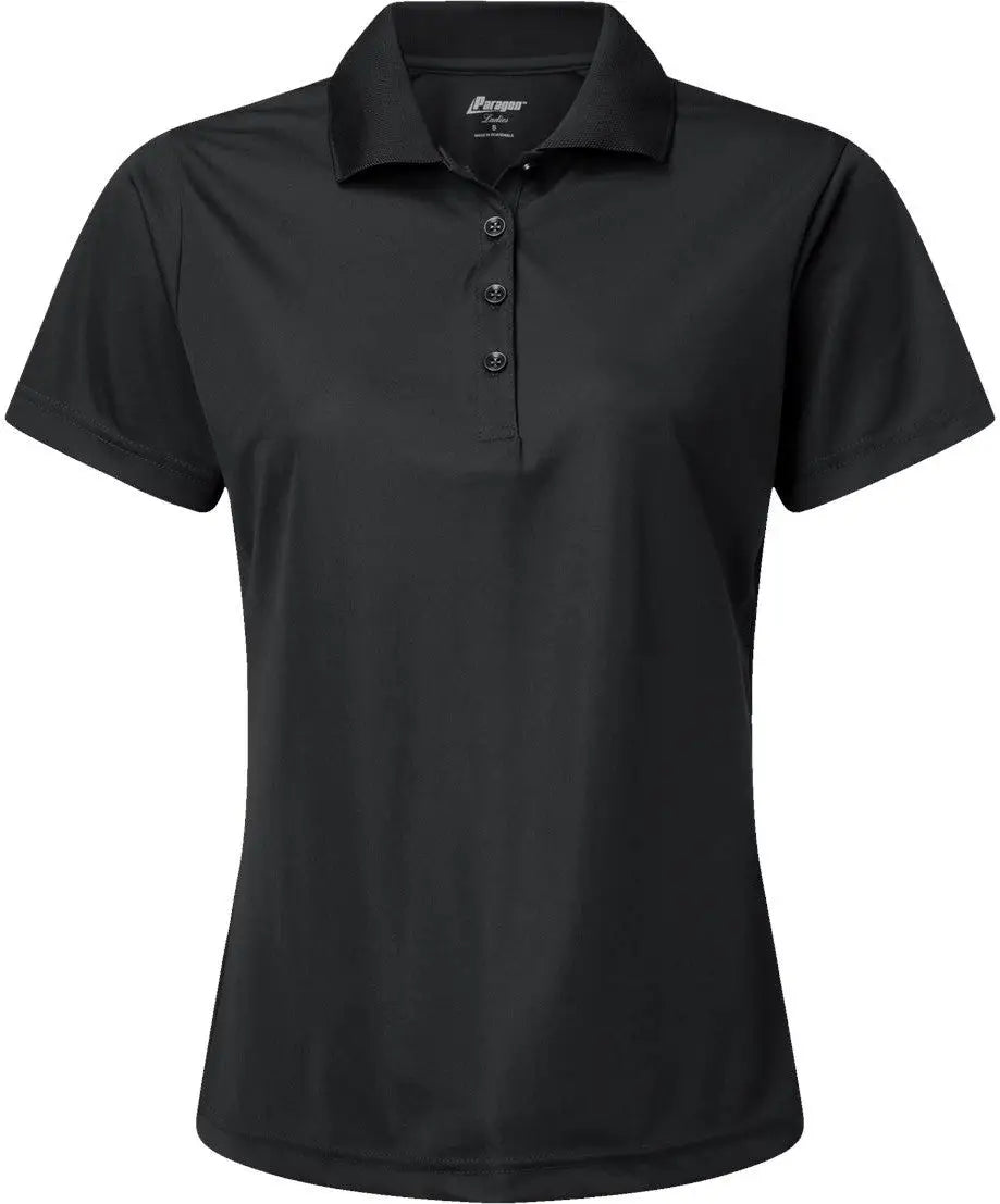 Paragon 504 Women’s Sebring Performance Polo - Black - Ladies Xs