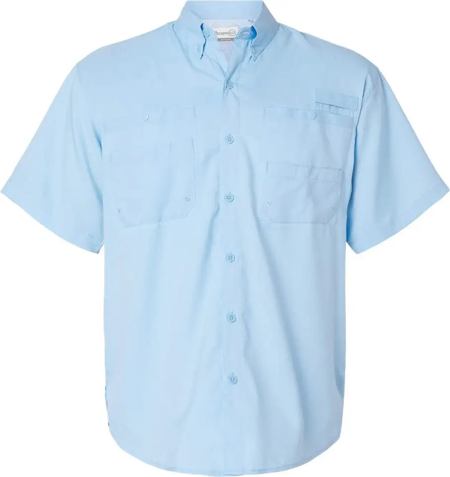 Paragon 700 Hatteras Performance Short Sleeve Fishing Shirt - Blue Mist - Adult s