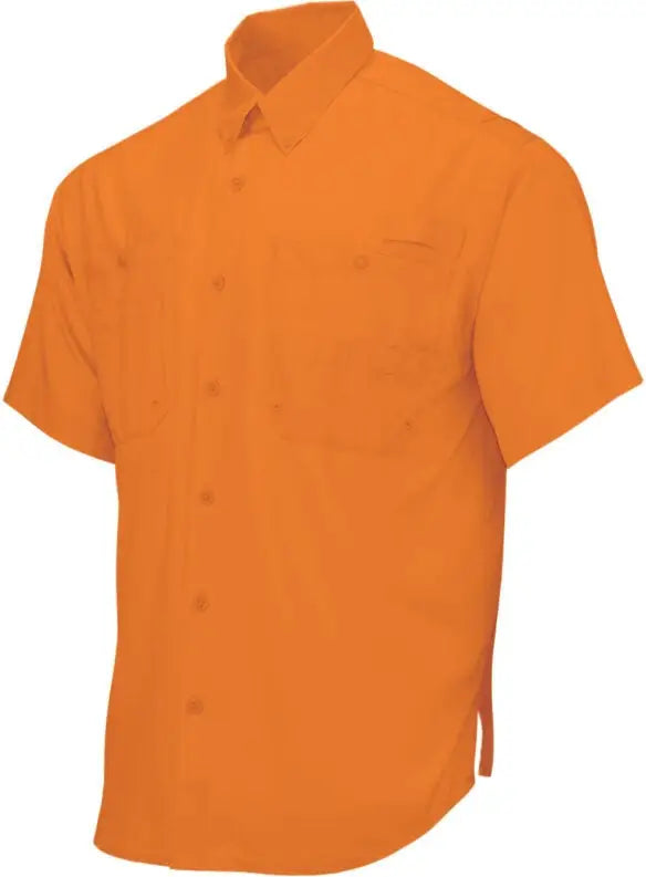 Paragon 700 Hatteras Performance Short Sleeve Fishing Shirt - Neon Orange