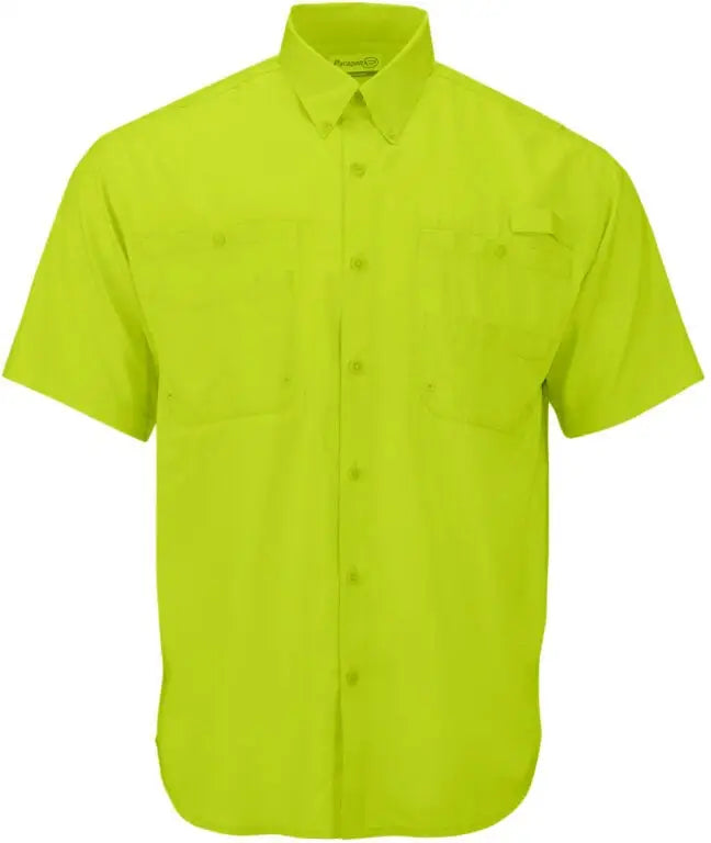 Paragon 700 Hatteras Performance Short Sleeve Fishing Shirt - Safety Green