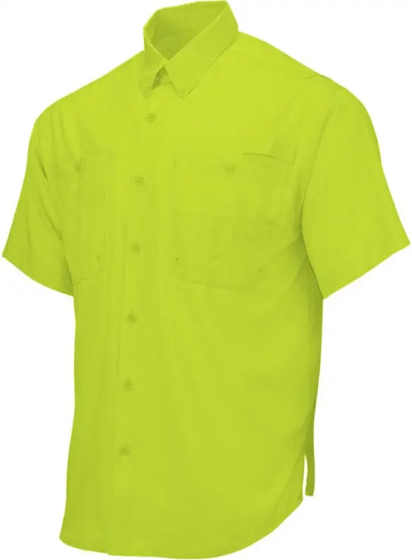 Paragon 700 Hatteras Performance Short Sleeve Fishing Shirt - Safety Green