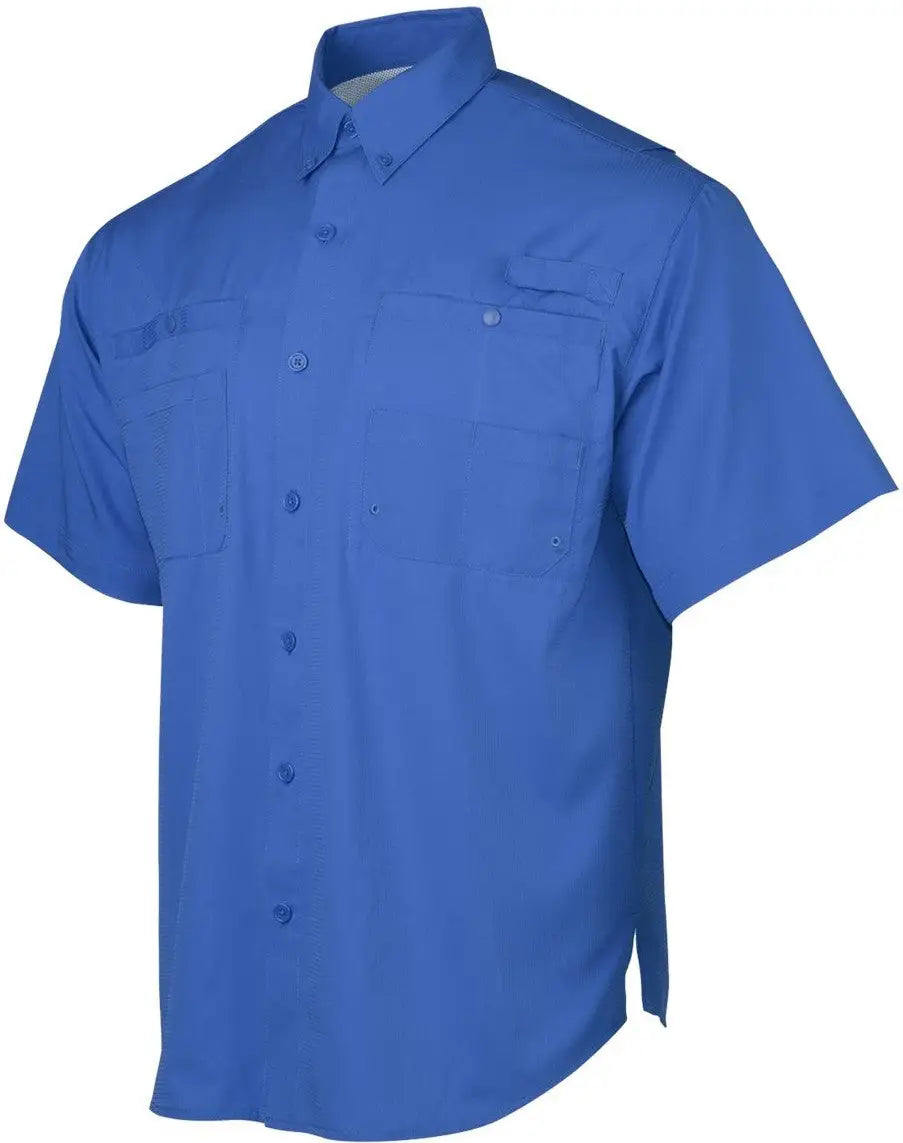 Paragon 700 Hatteras Performance Short Sleeve Fishing Shirt - Vivid Blue