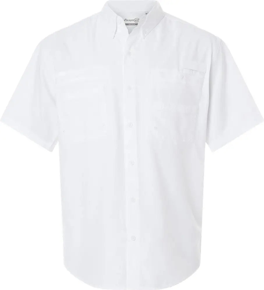 Paragon 700 Hatteras Performance Short Sleeve Fishing Shirt - White - Adult s
