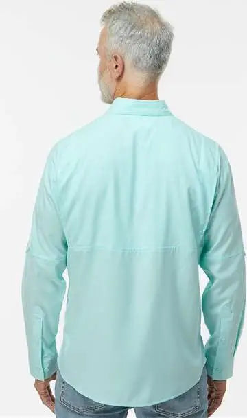 Paragon 702 Kitty Hawk Performance Long Sleeve Fishing Shirt - Aqua Blue