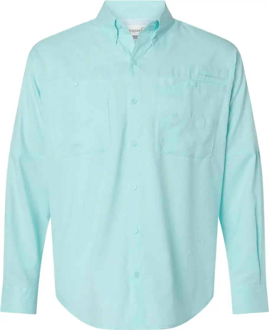 Paragon 702 Kitty Hawk Performance Long Sleeve Fishing Shirt - Aqua Blue - Adult s