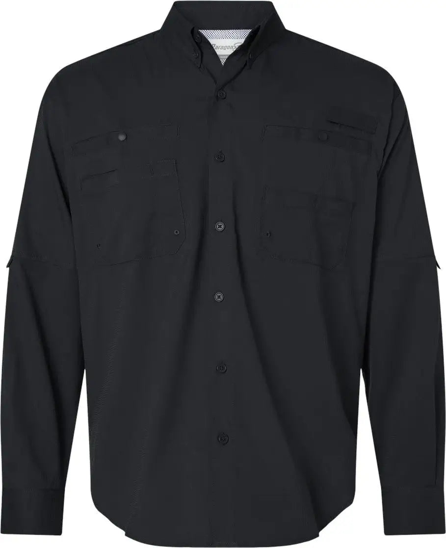 Paragon 702 Kitty Hawk Performance Long Sleeve Fishing Shirt - Black - Adult s