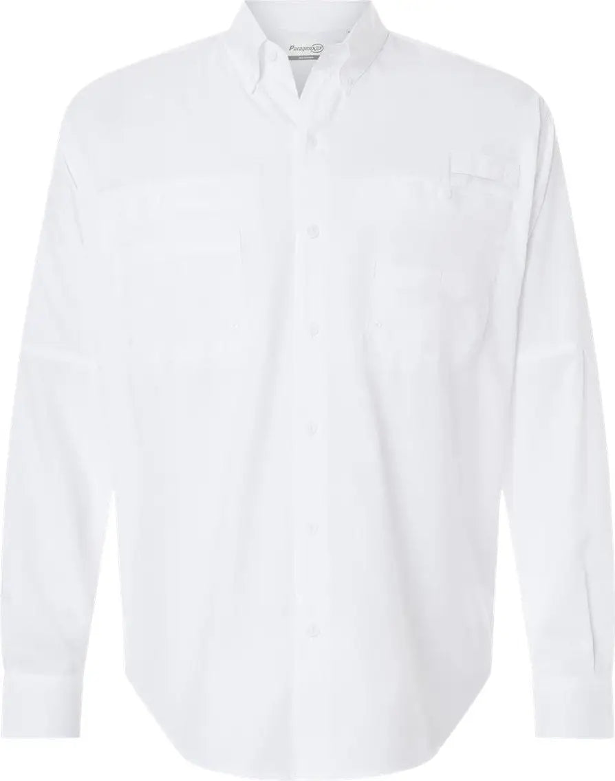 Paragon 702 Kitty Hawk Performance Long Sleeve Fishing Shirt - White - Adult s