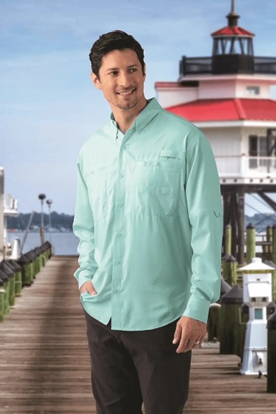 Paragon 702 Kittyhawk Performance Long Sleeve Fishing Shirt - Aluminum