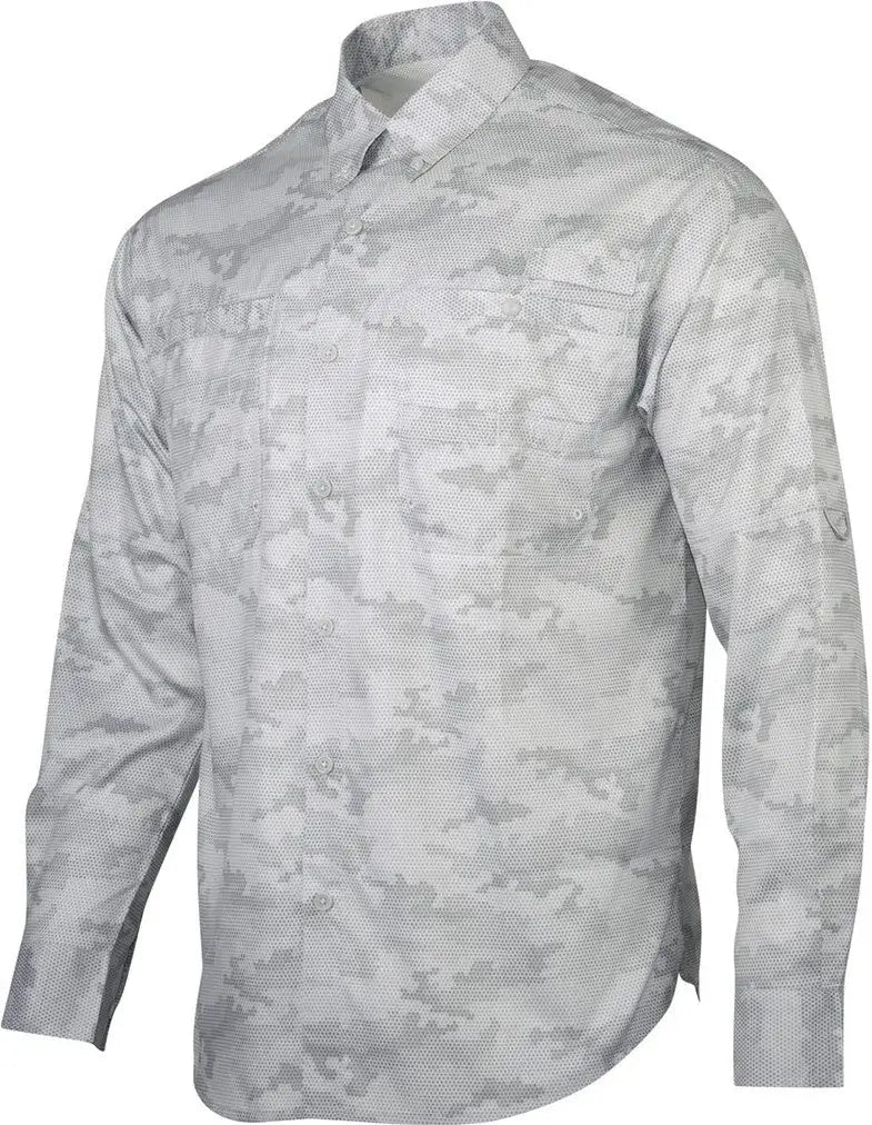 Paragon 709 Buxton Sublimated Long Sleeve Fishing Shirt - Aluminum - Adult s